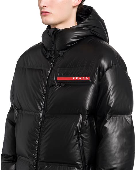 prada black jacket men's|men's Prada puffer jacket.